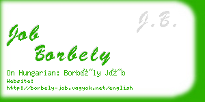 job borbely business card